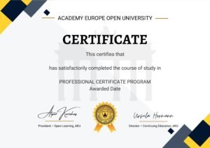 Academy Europe Certificate Sample 2